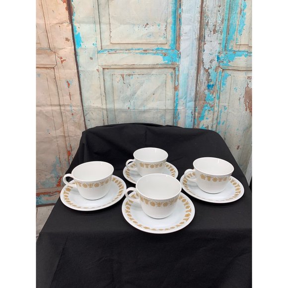 Corelle Butterfly Cup and Saucer Set of 4 - Picture 3 of 4